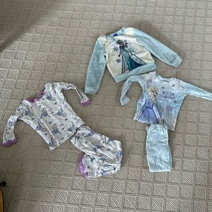 Frozen pajamas and sweatshirt